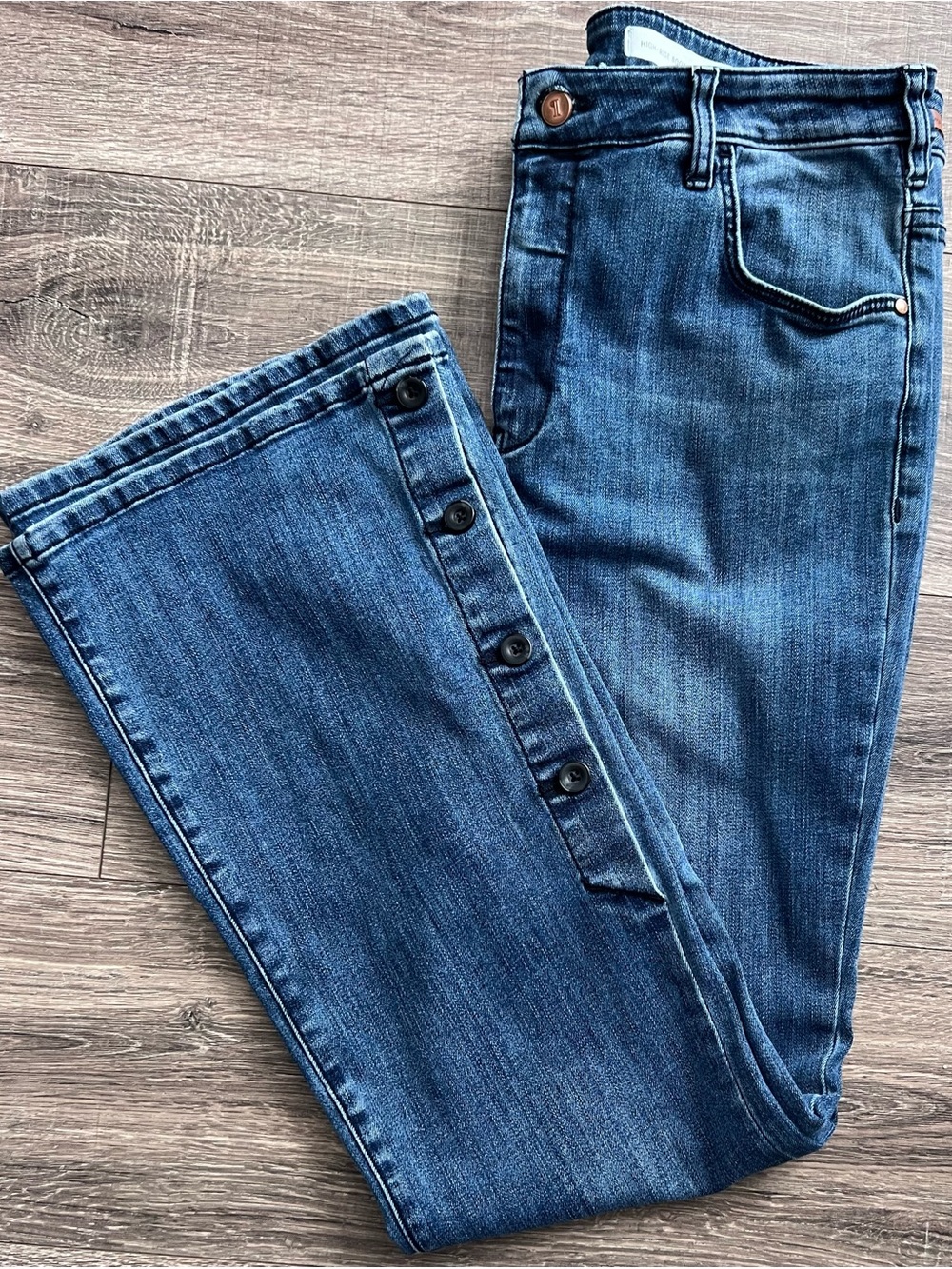 Anthropologie Pilcro & the Letterpress High Waist Boot Cut Jeans Size 32
